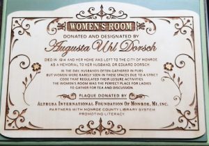 Augusta Dorsch Plaque