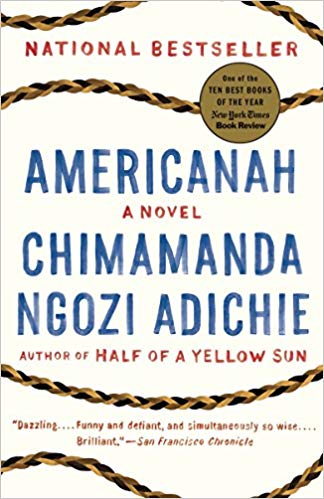 book cover Americanah by Chimamanda Ngozi Adiche