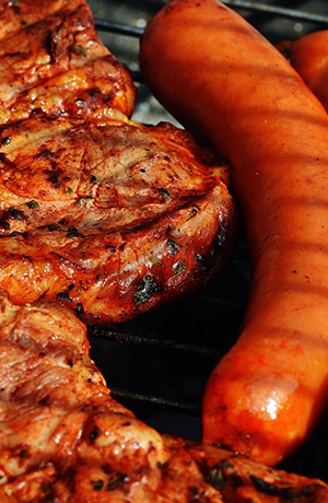 bbq food on grill