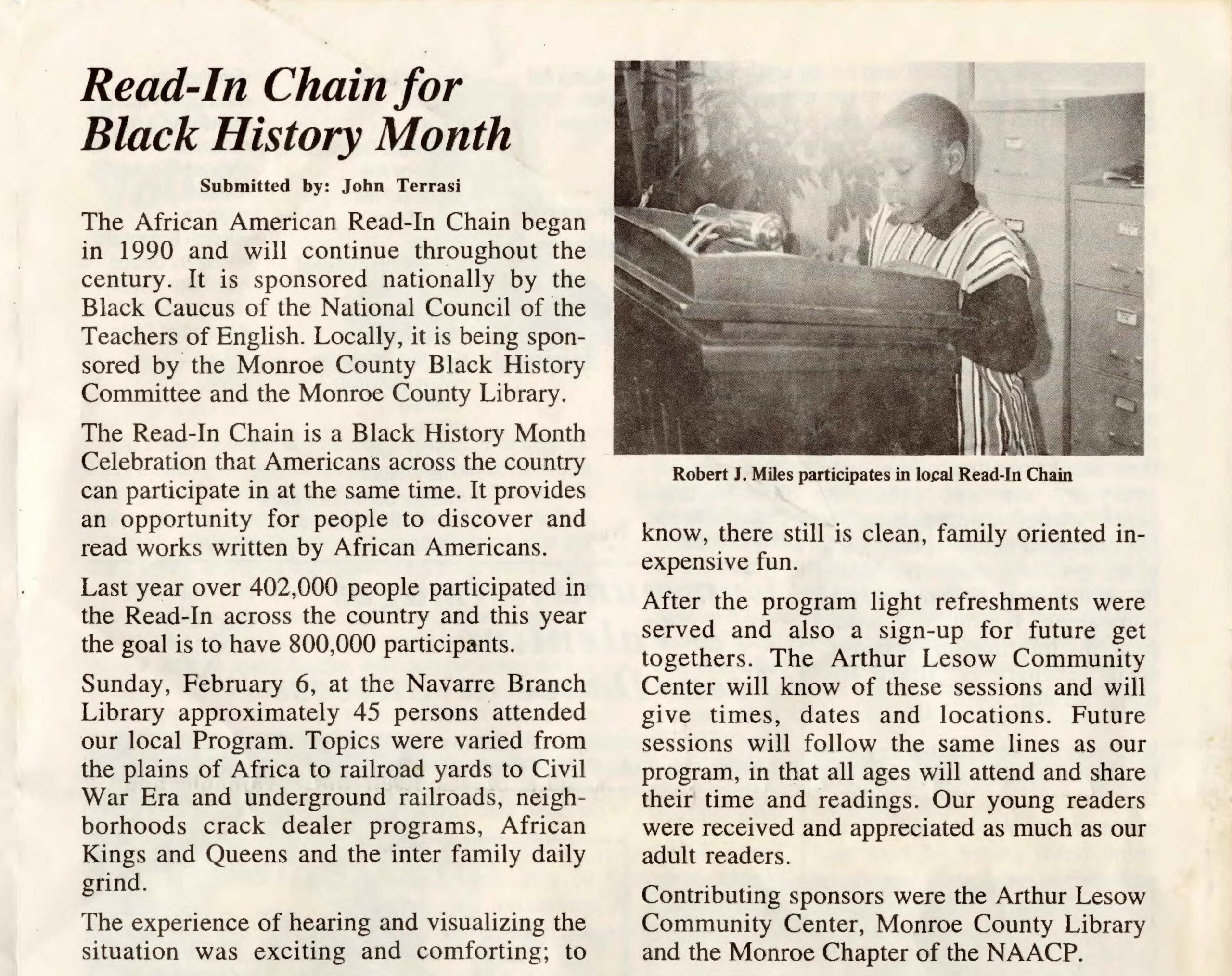 Clip from Community Images: Focusing on Monroe’s African American Community 